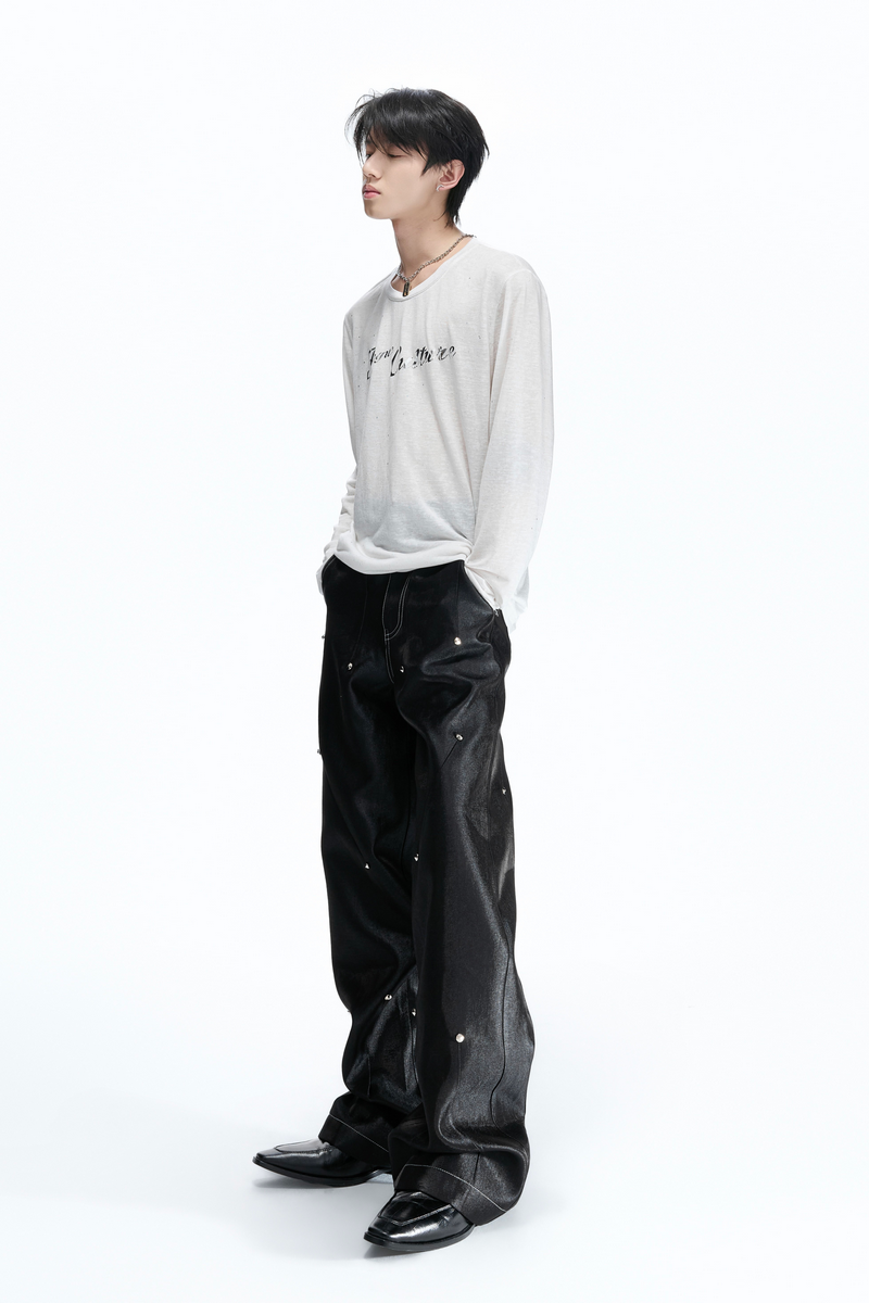 Metallic Print Lyocell Tee