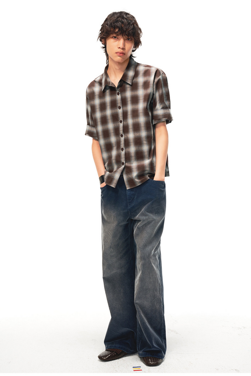 Belted Plaid Shirt