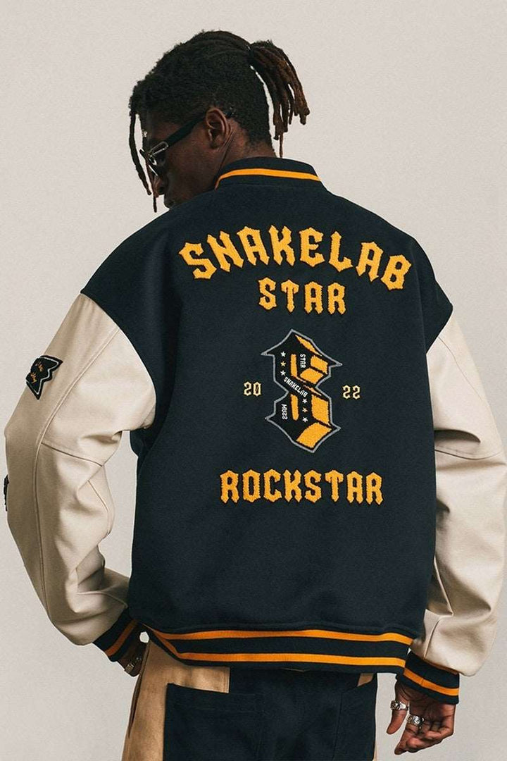 ANT Rockstar Embroidered Varsity Jacket