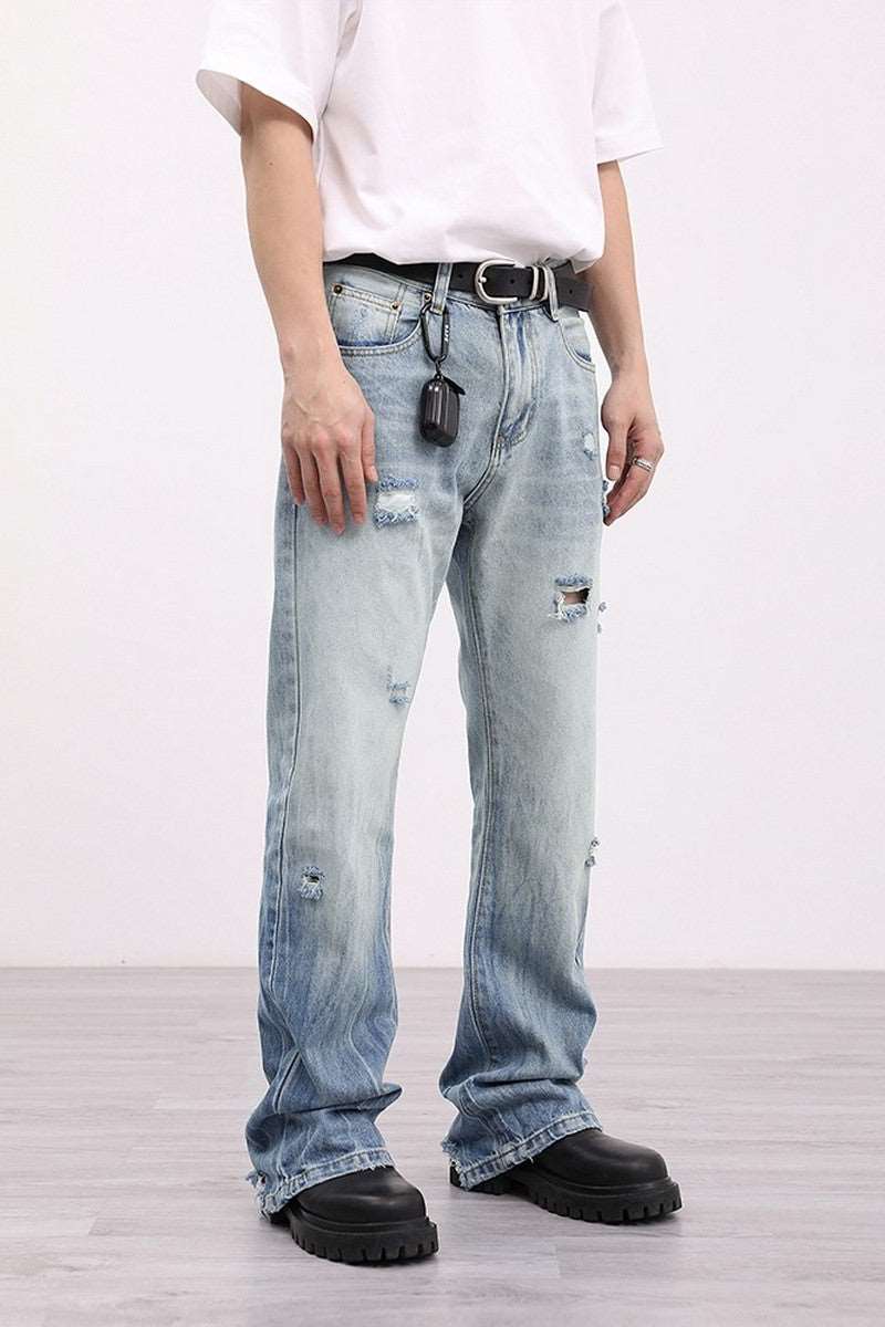 Blue Washed Straight Denim