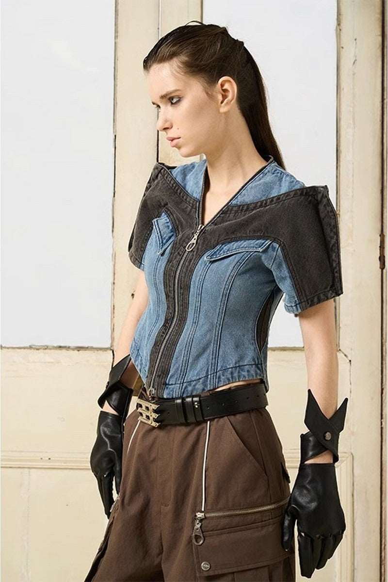 Cropped SS Denim Jacket