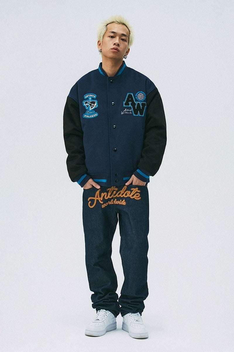 ANT Embroidered World Varsity Jacket