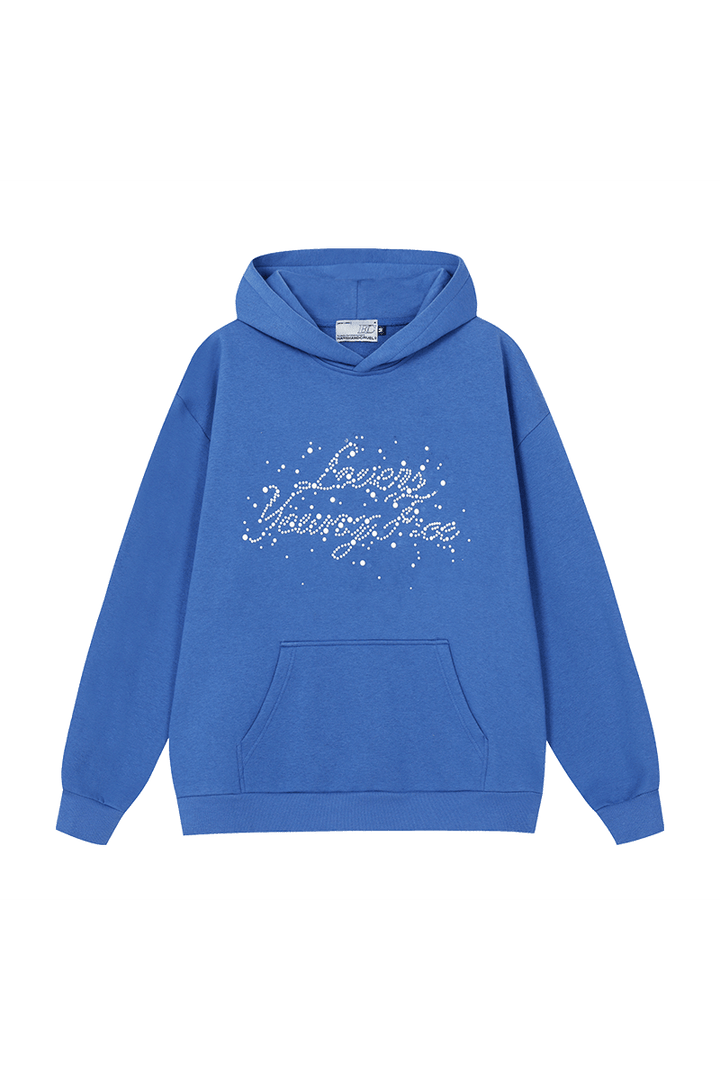 Pearl Embellished Graphic Hoodie