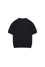 Waffle Knit Henley T-Shirt