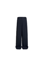 Pinstripe Drawstring Cuff Trousers