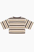 Striped Logo Crop Top