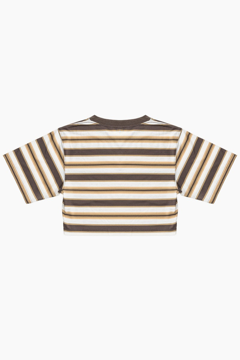 Striped Logo Crop Top