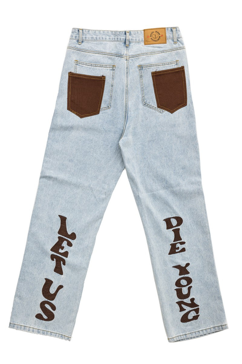 Young Embroidered Flared Jeans