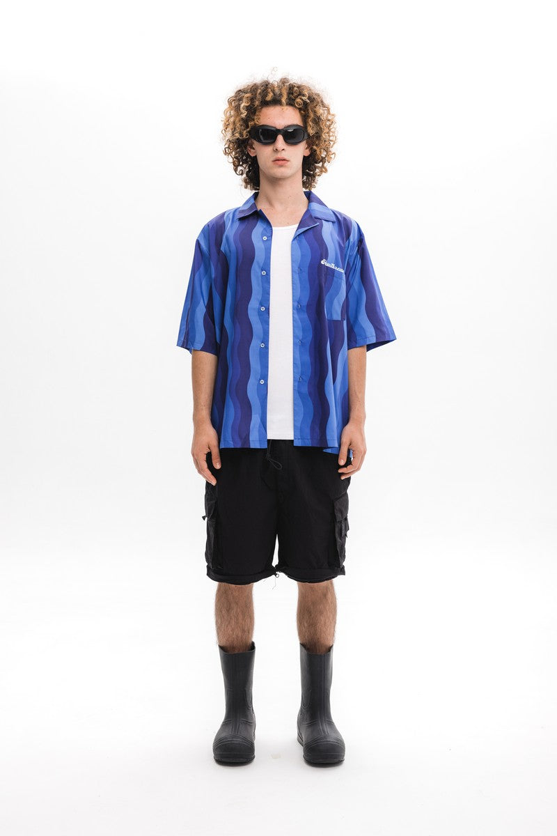 Logo Waves Cuban Shirt