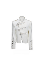 Asymmetric Button Cropped Jacket