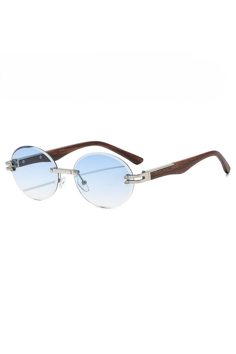 Rimless Oval Sunglasses