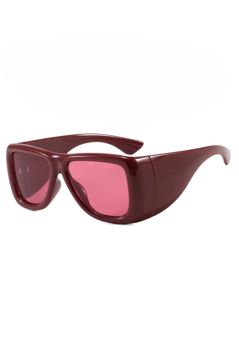 Oversized Chunky Side Shield Irregular Sunglasses