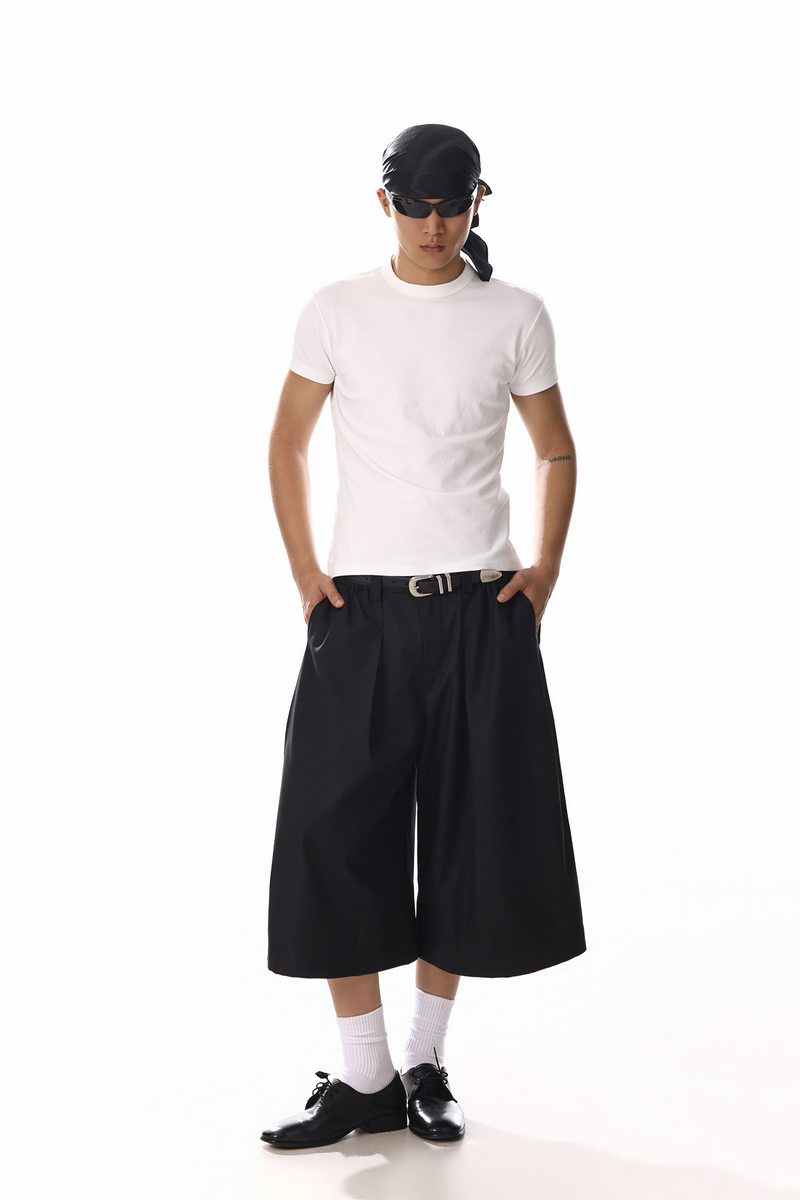 Pleated Wide Leg Culottes