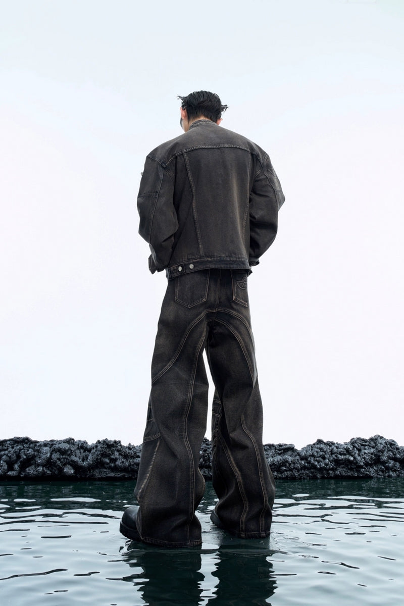 DARK FOG★Vintage patchwork ripped wide-leg jeans DF42 S0e2eeb7bd6914eca9cc98287cc2f4