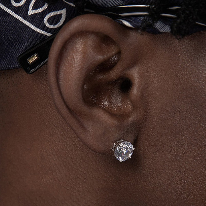 Sterling Silver Zircon Earrings