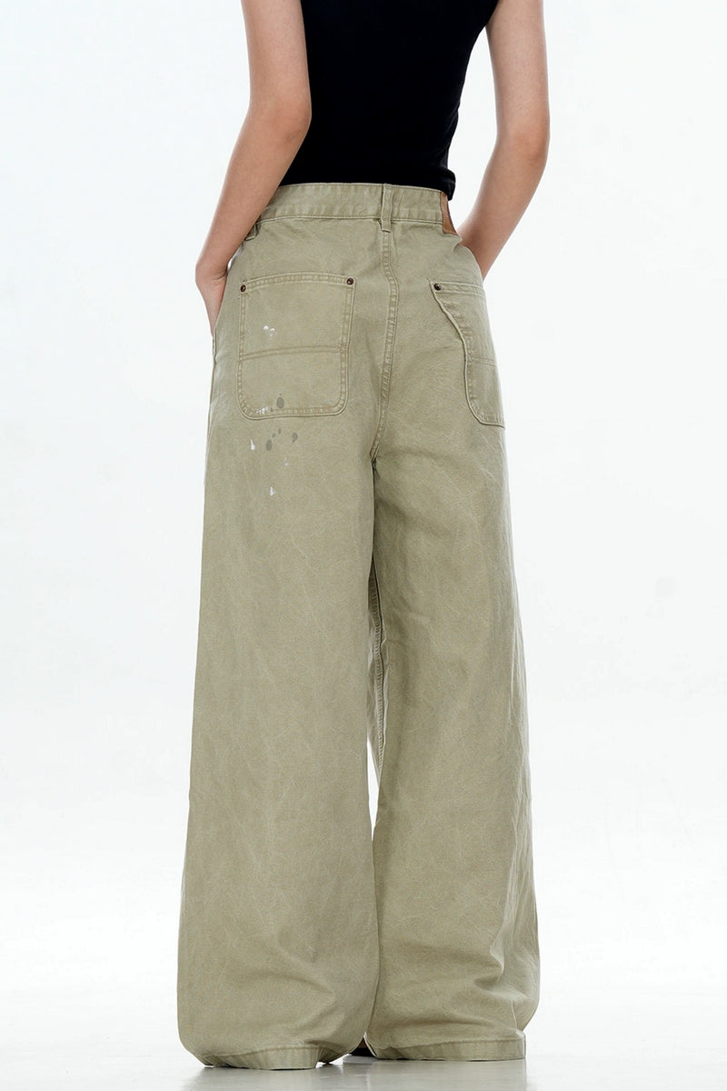 Paint Splatter Adjustable Cargo Pants