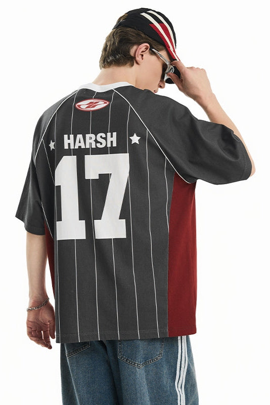 Vintage Striped Patchwork Jersey Tee