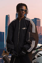 Striped Metal Logo MA-1 Jacket