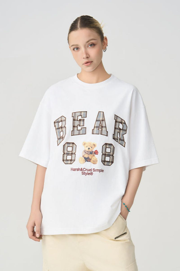 Plaid Print Teddy Bear Tee