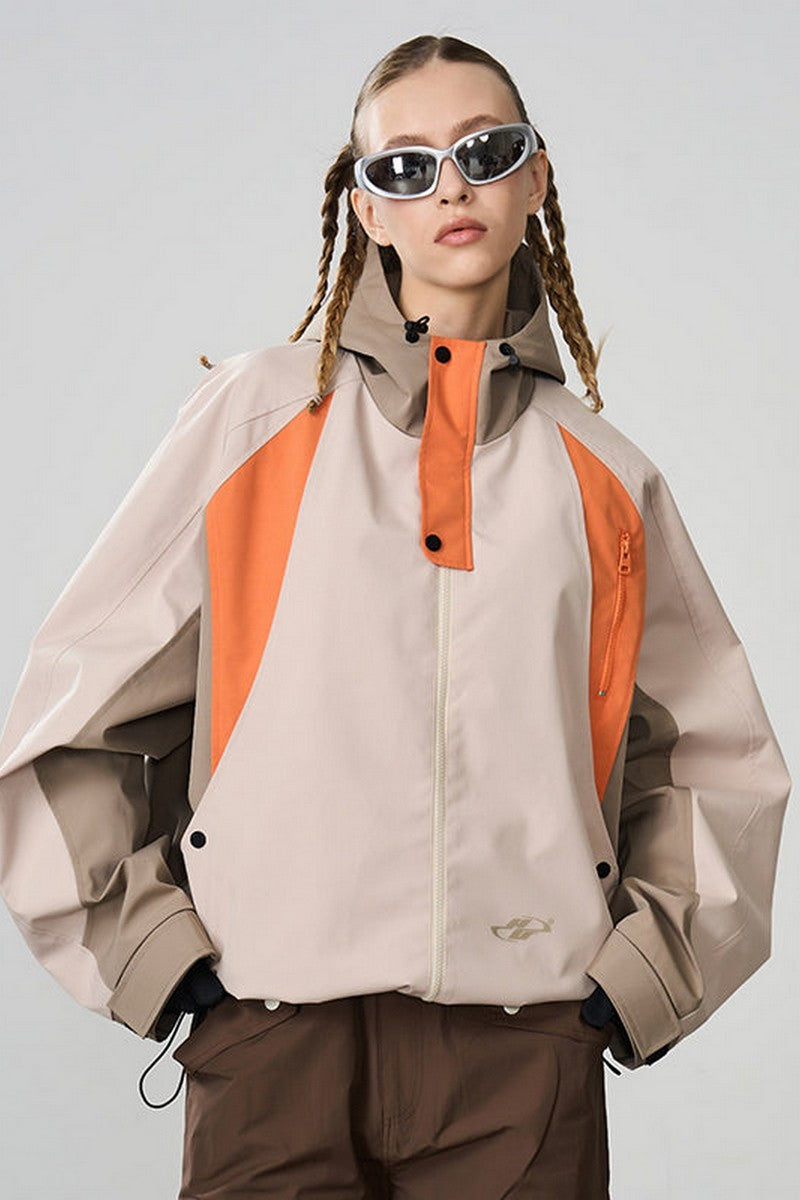 Deconstructed Patchwork Hooded Jacket