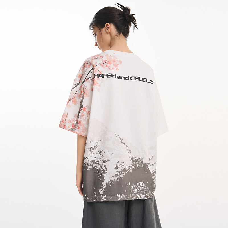 Sakura Mountain Oversized Tee