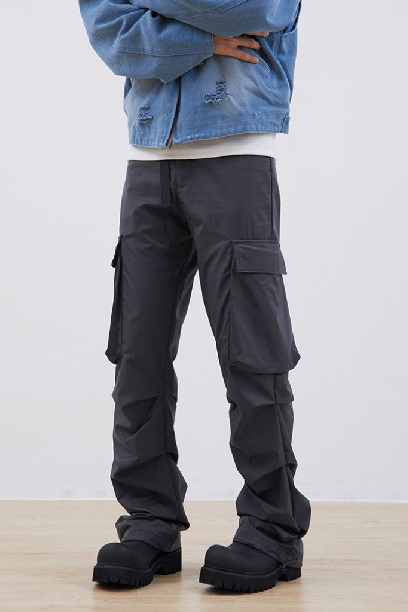 Pleated Loose Cargo Trousers