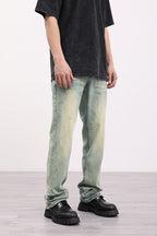 Mud Washed Loose Jeans