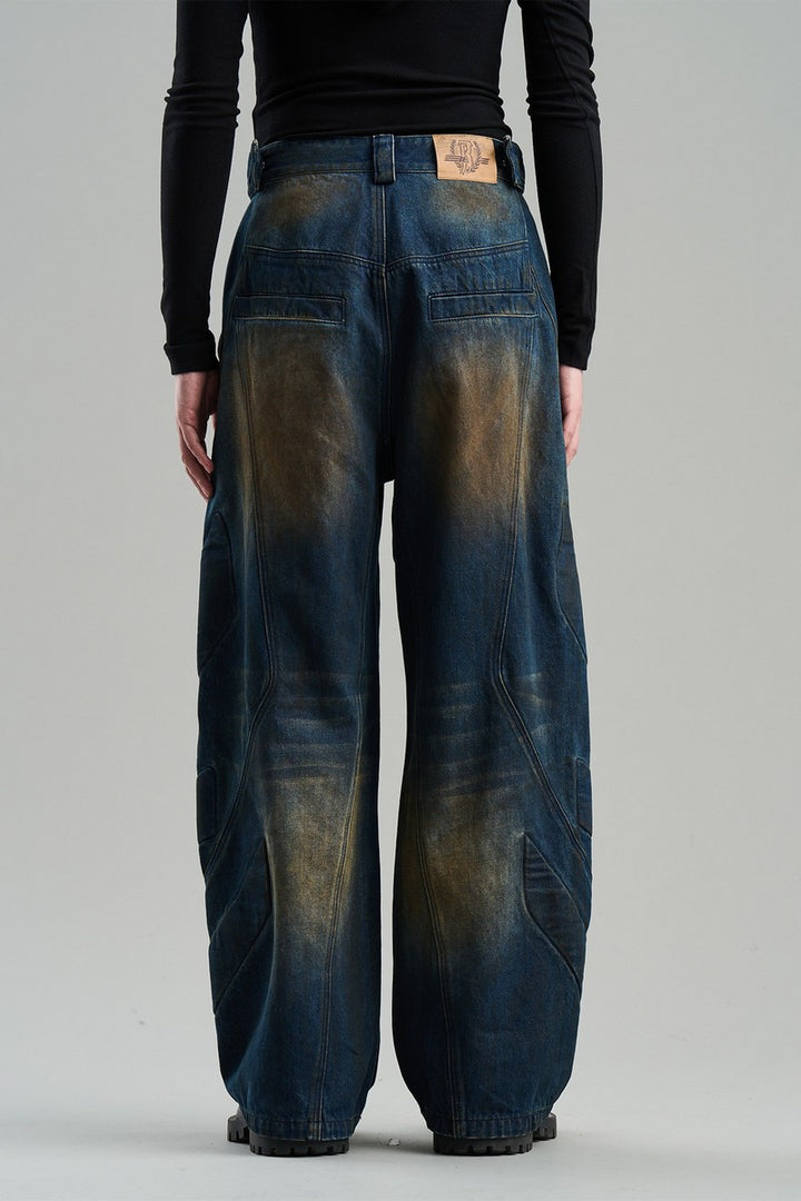 Mud Wash Stitched Jeans