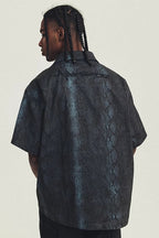 Snake Pattern Cuban Shirt