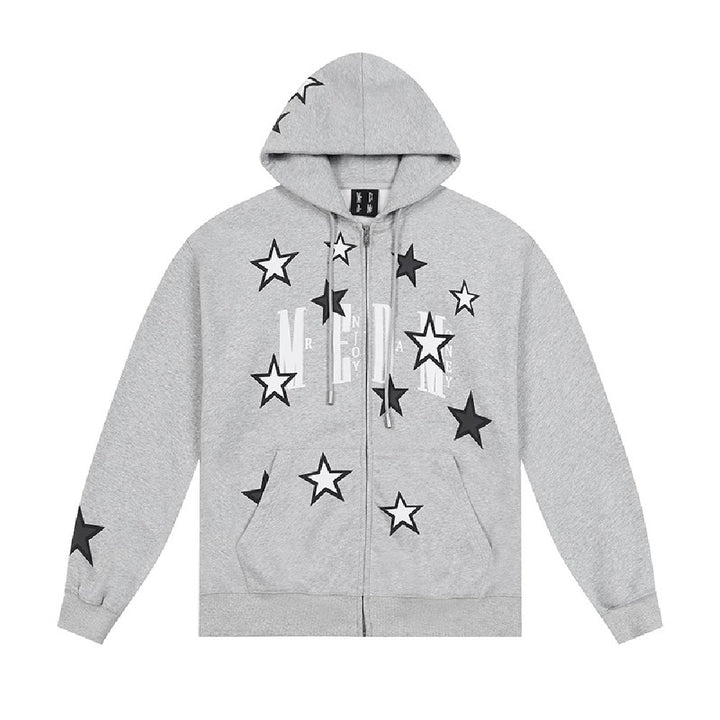 Stars Embroidered Logo Hoodie
