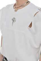 Split Buckle Metal Logo Tee