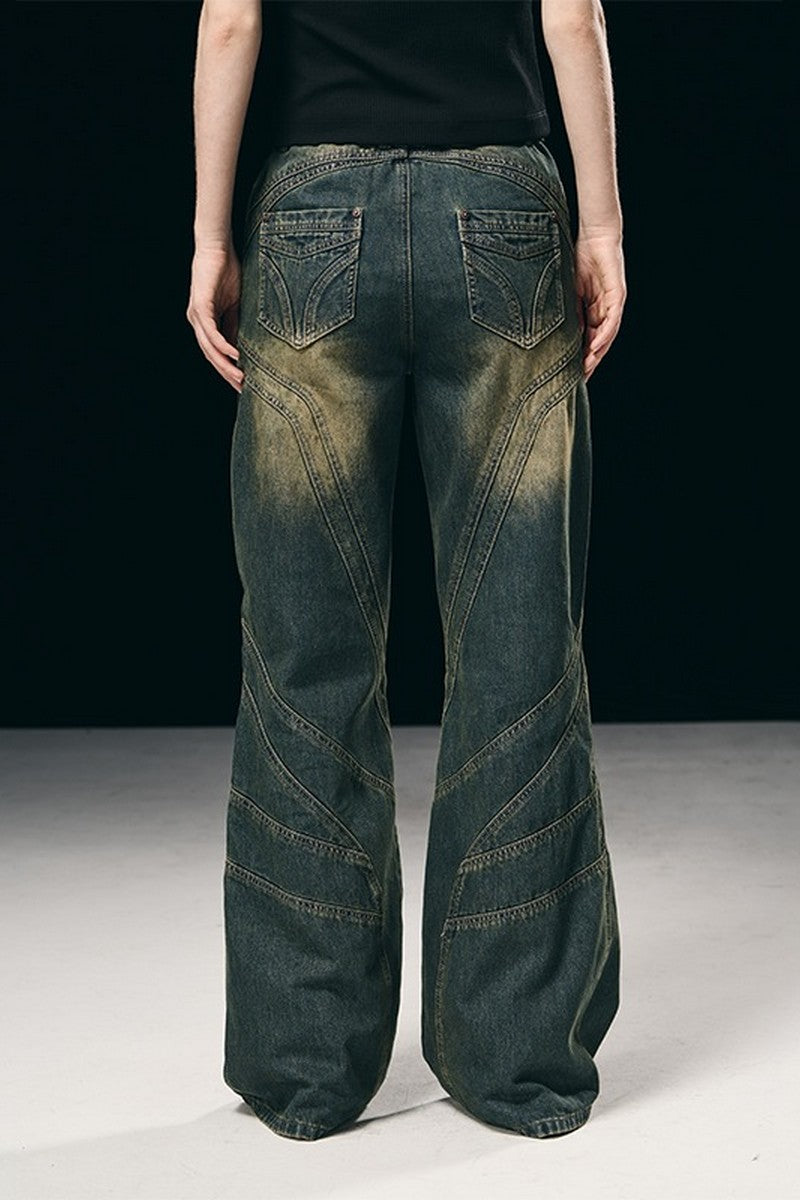 Stitched Washed Jeans