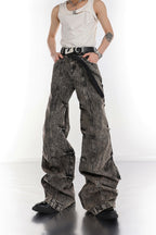 Washed Flared Retro Jeans