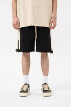 Striped Zipper Shorts