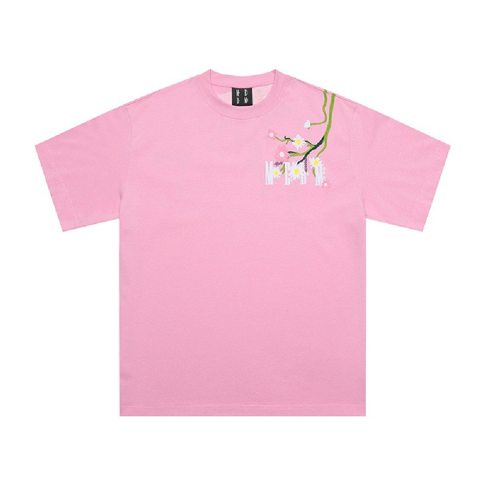 Embroidered Flowers Logo Tee