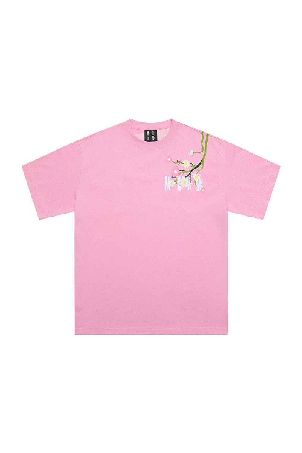 Embroidered Flowers Logo Tee