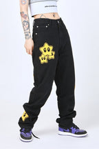 Embroidered Stars Jeans