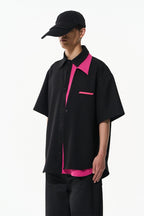 Asymmetric Fake Two Piece Shirt