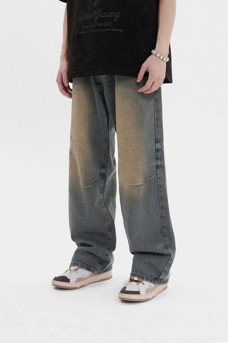 Mud Washed Oversized Jeans
