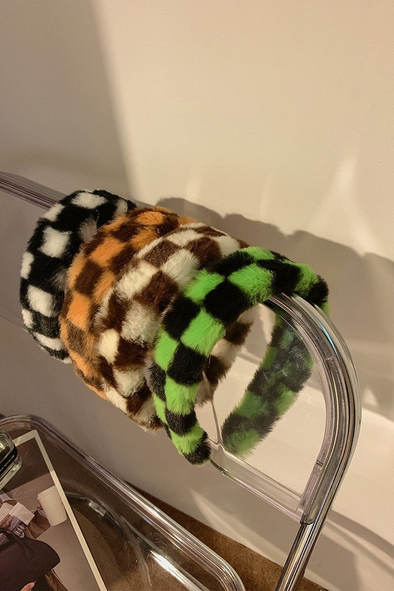 Y2K Checkered Hairband