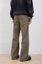 Washed Straight Trousers