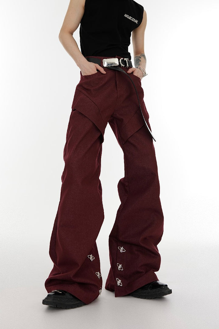 Layered Flared Trousers