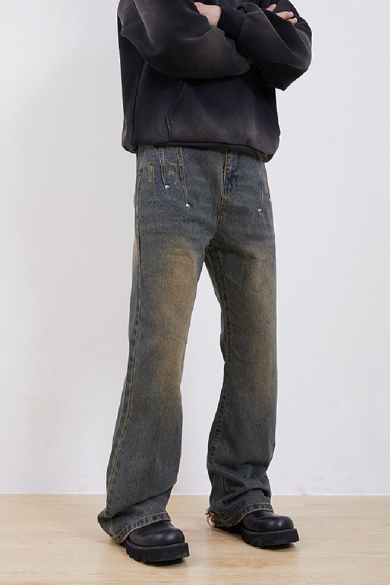 Mud Straight Loose Jeans