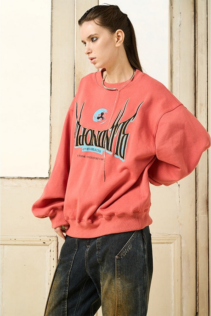 Embroidered Logo Oversized Sweater