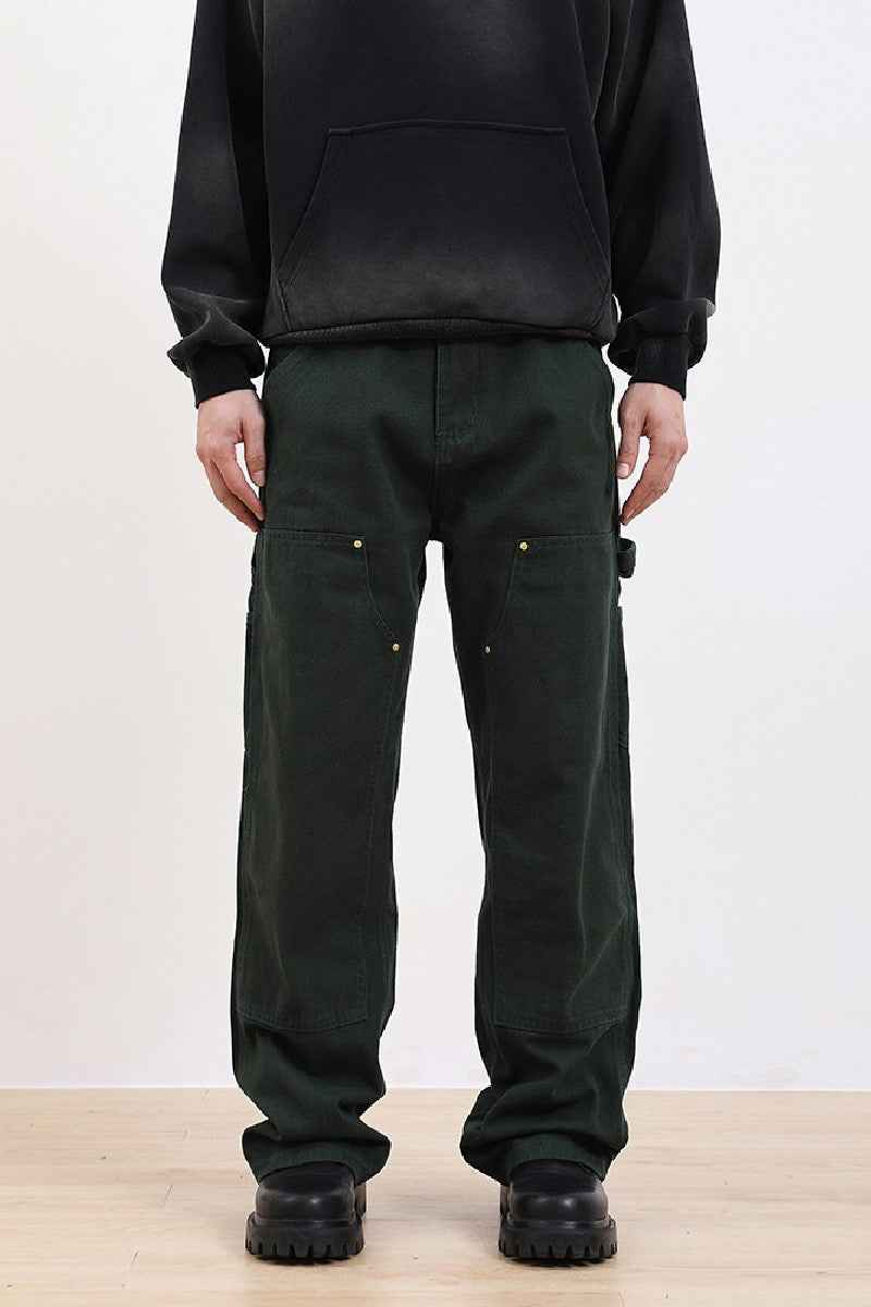 Double Knee Loose Trousers