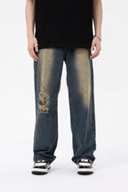 Ripped Retro Flared Jeans
