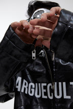 Logo PU Leather Jacket