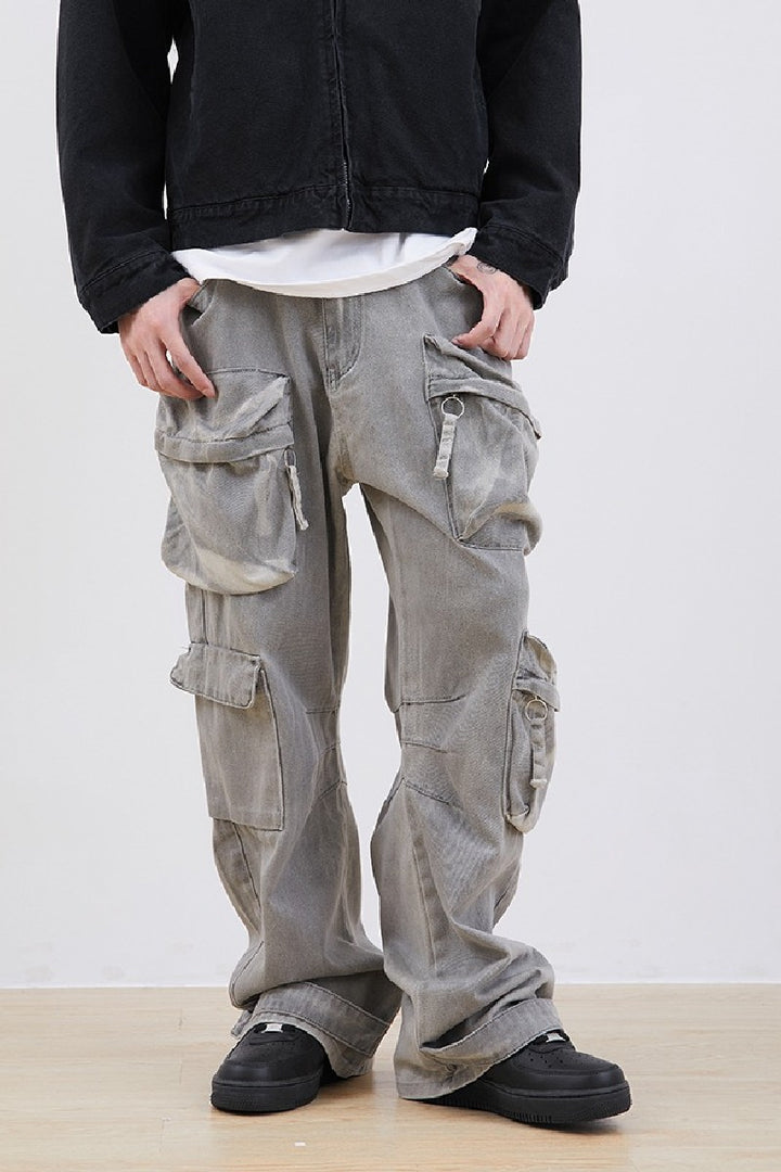 Oversized Straight Cargo Trousers