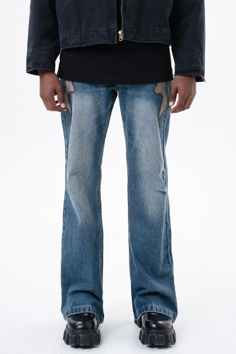 Embroidered Straight Jeans