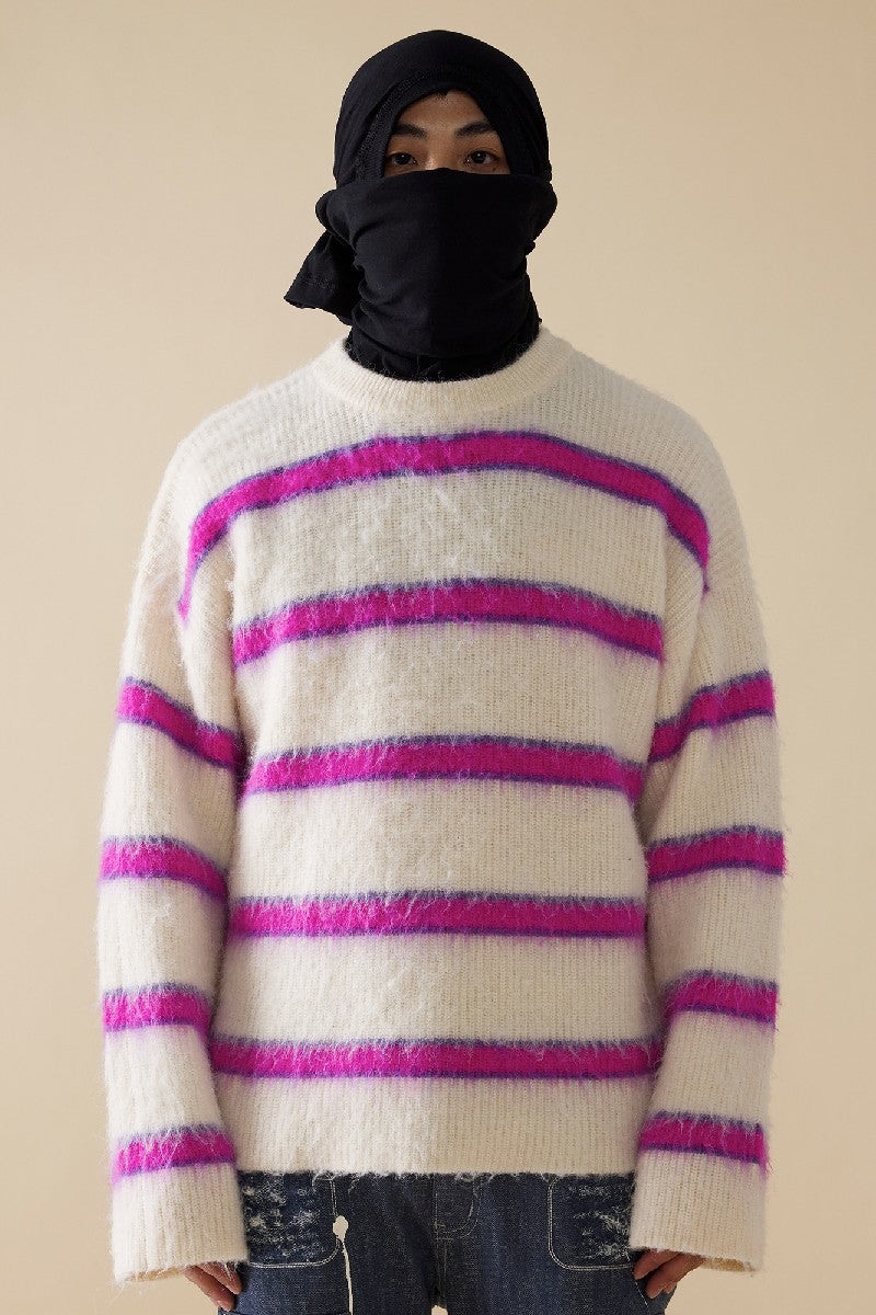 Striped Fur Sweater